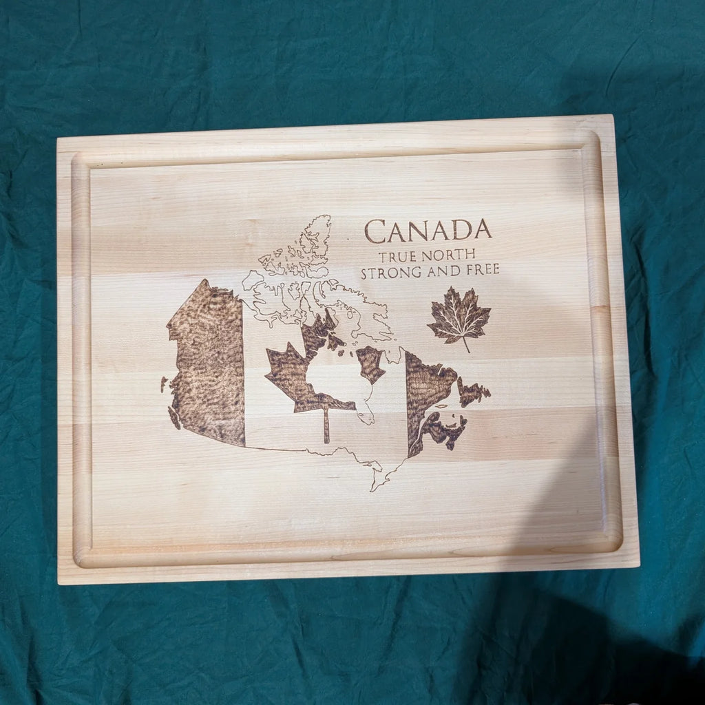 Canada Map Maple Cutting Board