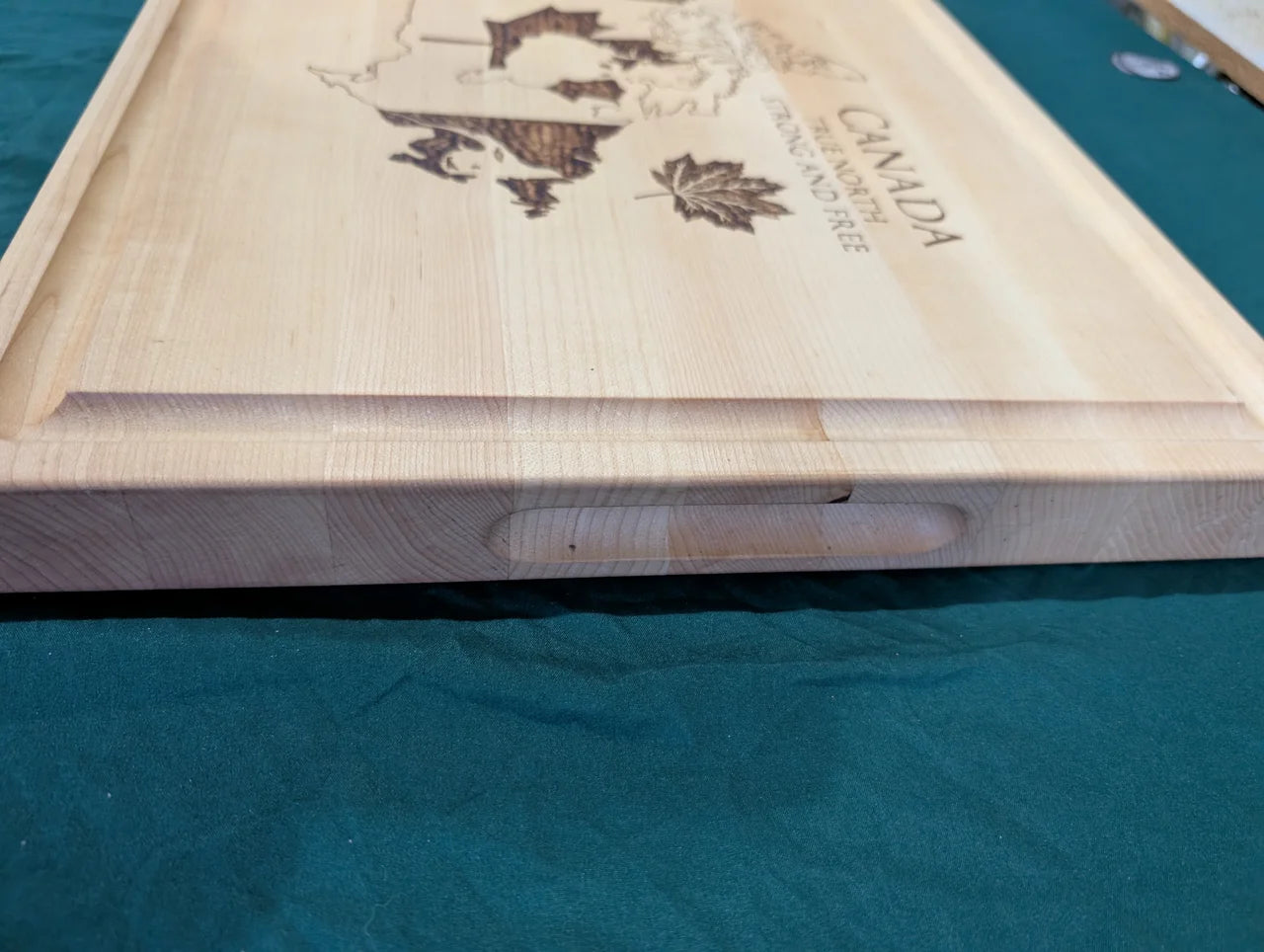Canada Map Maple Cutting Board