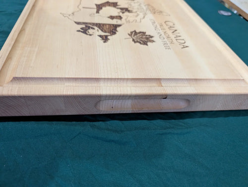 Canada Map Maple Cutting Board