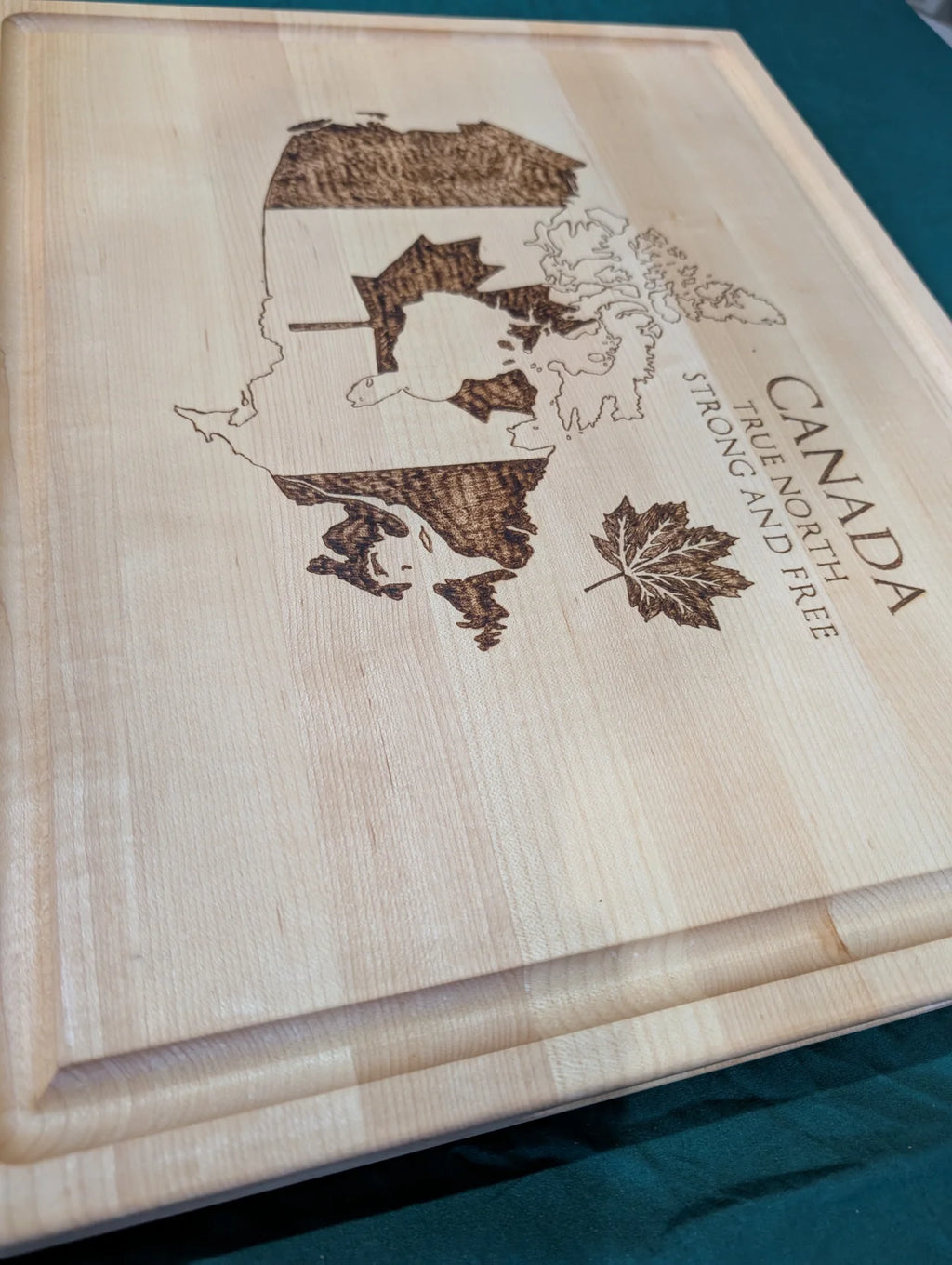 Canada Map Maple Cutting Board