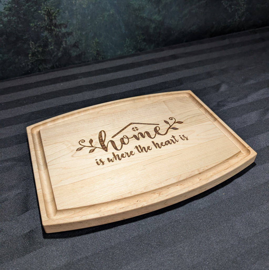 Home is Heart with Roof Cutting Board