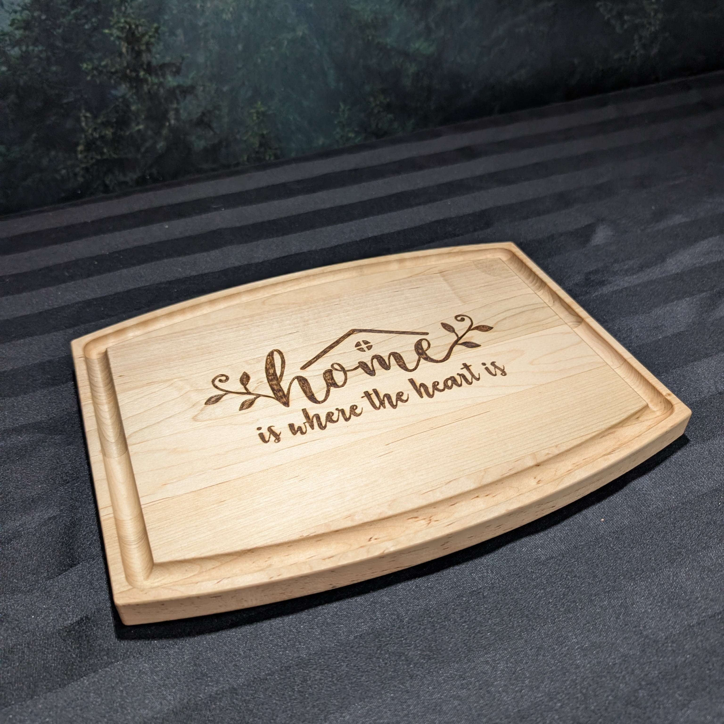 Home is Heart with Roof Cutting Board