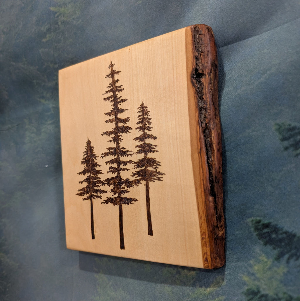 Three Pine Trees Wall Art